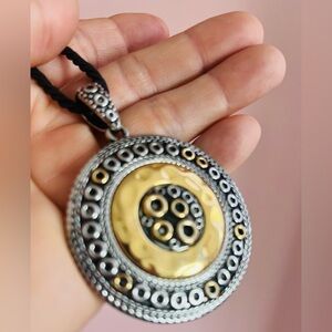 Lia Sophia Silver and Gold Pendant Necklace